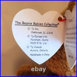 Curly Beanie Baby Retired Bear NWT Rare Edition with Multiple Tag Errors