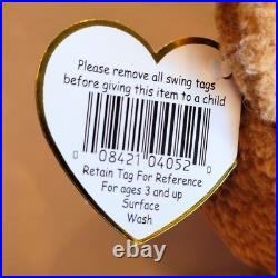 Curly Beanie Baby Retired Bear NWT Rare Edition with Multiple Tag Errors