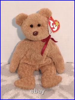 Curly The Bear, rare, many errors, retired, great condition, ty beanie baby FREE