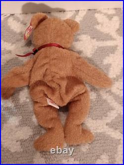 Curly The Bear, rare, many errors, retired, great condition, ty beanie baby FREE