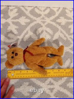 Curly The Bear, rare, many errors, retired, great condition, ty beanie baby FREE
