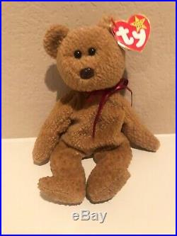 Curly the Bear TY Curly Beanie Baby Rare tag errors! Vintage 1993