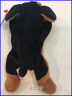 Doby The Doberman Pinscher Dog Ty Beanie Baby Style 4110. Rare, New and MWMT