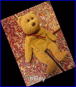 Elite Rare Ty Curly Bear Beanie Baby Errors Retired Tag Origiinal 1993 96