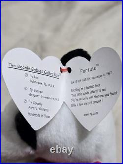 EXTRA RARE Ty Beanie Baby FORTUNE Panda Bear from 1997. MULTIPLE ERRORS SEE PICS