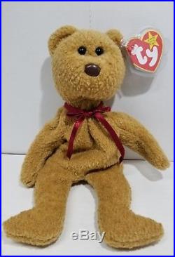 EXTREMELY RARE 12 Errors/ rarities Ty Beanie Baby Curly Retired Bear -christmas