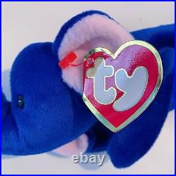 EXTREMELY RARE 1995 Peanut The Royal BLUE Elephant Ty Beanie Babies