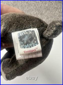 EXTREMELY RARE DOUBLE TAG Trumpet The Elephant Ty Beanie Babies