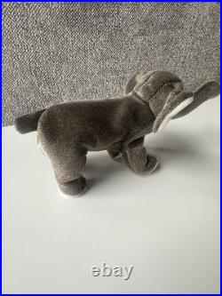 EXTREMELY RARE DOUBLE TAG Trumpet The Elephant Ty Beanie Babies