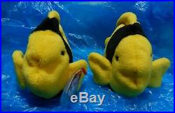 EXTREMELY RARE EYE XTRA STRIPS FINS ERRORS BUBBLES Ty Beanie Babies PVC 1 ED