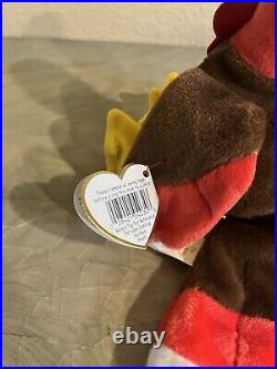 EXTREMELY-RARE/RETIRED TY Beanie Baby GOBBLES (5.5 in) WithTAG ERRORS PERFECT
