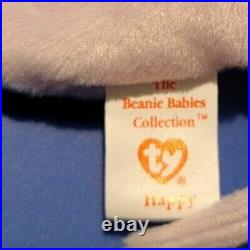 EXTREMELY RARE! Ty BB Happy 1993-No Star Tush Tag-Waterlooville-MADE IN KOREA