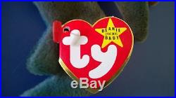 EXTREMELY RARE Ty Beanie Baby CLAUDE the Crab, Retired withMany Errors, Near Mint