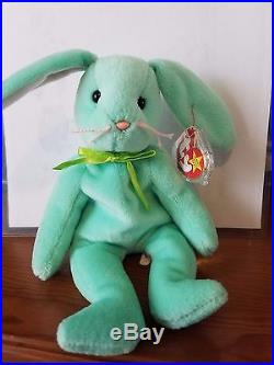 EXTREMELY RARE-Ty HIPPITY Rabbit Beanie Baby MULTIPLE Tag Errors 1996