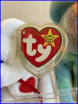 EXTREMELY RARE! Ty beanie babies PEACE GARCIA PRINCESS VALENTINO MINT/CASED