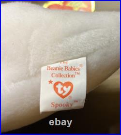 EXTREMELY Rare Ty Original Beanie Baby 1995 Spooky the Ghost. Discontinued PVC