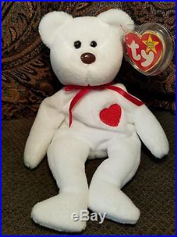 EXTREMELY Rare Vintage Valentino Ty Beanie Baby NWT Mispelled Tag and PVC