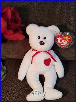 EXTREMELY Rare Vintage Valentino Ty Beanie Baby NWT Mispelled Tag and PVC