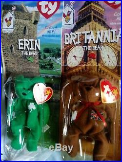 Erin Bear Britannia Bear Ty Vintage Beanie Babies Retired McDonalds Rare 1999