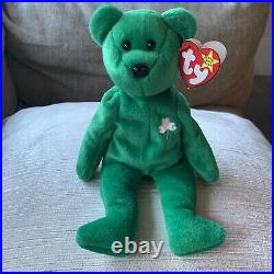 Erin Bear Collectors MWMT Many Tag Errors! #4186 Rare + Mint TY Beanie Babies