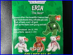 Erin The Bear Beanie Baby McDonald's With Rare Errors, OakBrook Misprint