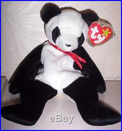 Excellent Condition Original Ty Beanie Baby Fortune The Panda Rare With Errors