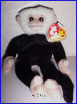 Excellent Condition Original Ty Beanie Baby Mooch The Monkey Rare With Errors