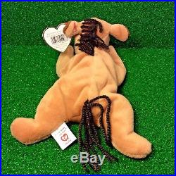 Extraordinary 1995 Ty Beanie Baby Derby Horse Rare PVC NO STAR &'SUFRACE' Error
