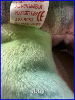 Extremely RARE 1996 TY Beanie Baby Babies Peace Bear With All Errors Mistakes