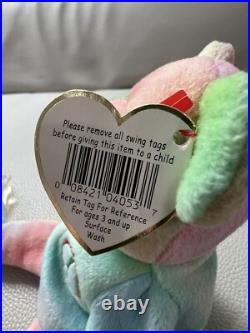 Extremely RARE 1996 TY Beanie Baby Babies Peace Bear With All Errors Mistakes