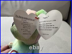 Extremely RARE 1996 TY Beanie Baby Babies Peace Bear With All Errors Mistakes