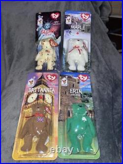 Extremely Rare McDonald's 1999 TY Beanie Babies set of 4-unopened! All errors 93