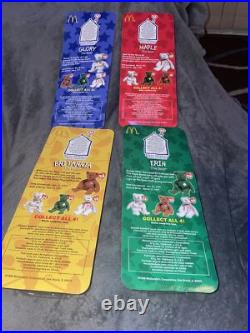 Extremely Rare McDonald's 1999 TY Beanie Babies set of 4-unopened! All errors 93