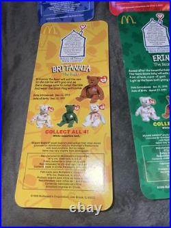 Extremely Rare McDonald's 1999 TY Beanie Babies set of 4-unopened! All errors 93
