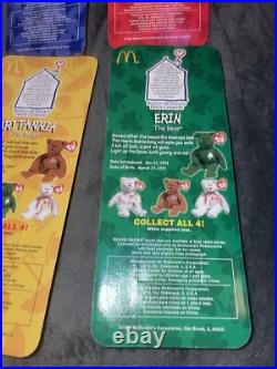 Extremely Rare McDonald's 1999 TY Beanie Babies set of 4-unopened! All errors 93