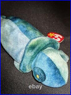 Extremely Rare'Rainbow' Chameleon TY Beanie Baby 1997 with ERRORS
