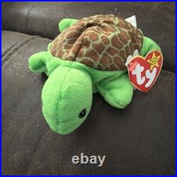 Extremely Rare Retired 1993-94 Ty Beanie Baby Speedy The Turtle WithTag Errors