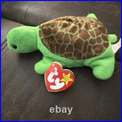 Extremely Rare Retired 1993-94 Ty Beanie Baby Speedy The Turtle WithTag Errors