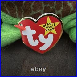Extremely Rare Retired 1993-94 Ty Beanie Baby Speedy The Turtle WithTag Errors