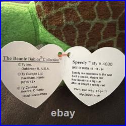Extremely Rare Retired 1993-94 Ty Beanie Baby Speedy The Turtle WithTag Errors