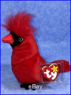 Extremely Rare TY Beanie Baby MAC THE CARDINAL with ALL ERRORSMINT