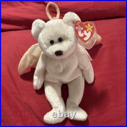 Extremely Rare Ty Beanie Babies Halo the Angel Bear Toy With Many Errors