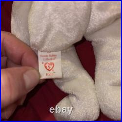 Extremely Rare Ty Beanie Babies Halo the Angel Bear Toy With Many Errors