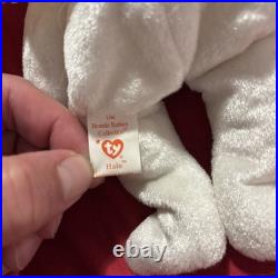 Extremely Rare Ty Beanie Babies Halo the Angel Bear Toy With Many Errors