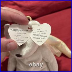 Extremely Rare Ty Beanie Babies Halo the Angel Bear Toy With Many Errors