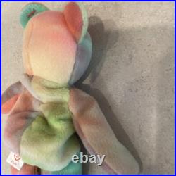 Extremely Rare Ty Peace Bear Beanie Baby 1996 With Tag Errors Retired Original