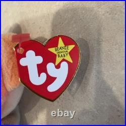 Extremely Rare Ty Peace Bear Beanie Baby 1996 With Tag Errors Retired Original
