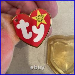 Extremely Rare Ty Peace Bear Beanie Baby 1996 With Tag Errors Retired Original