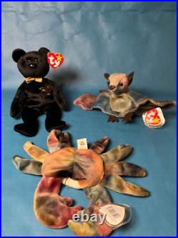 Extremely rare beanie babie lot of 3