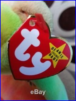 FINAL OFFER! Rare 1996 PEACE BEAR #4053 PVC Pellets, No Red Stamp Mint Hang Tag